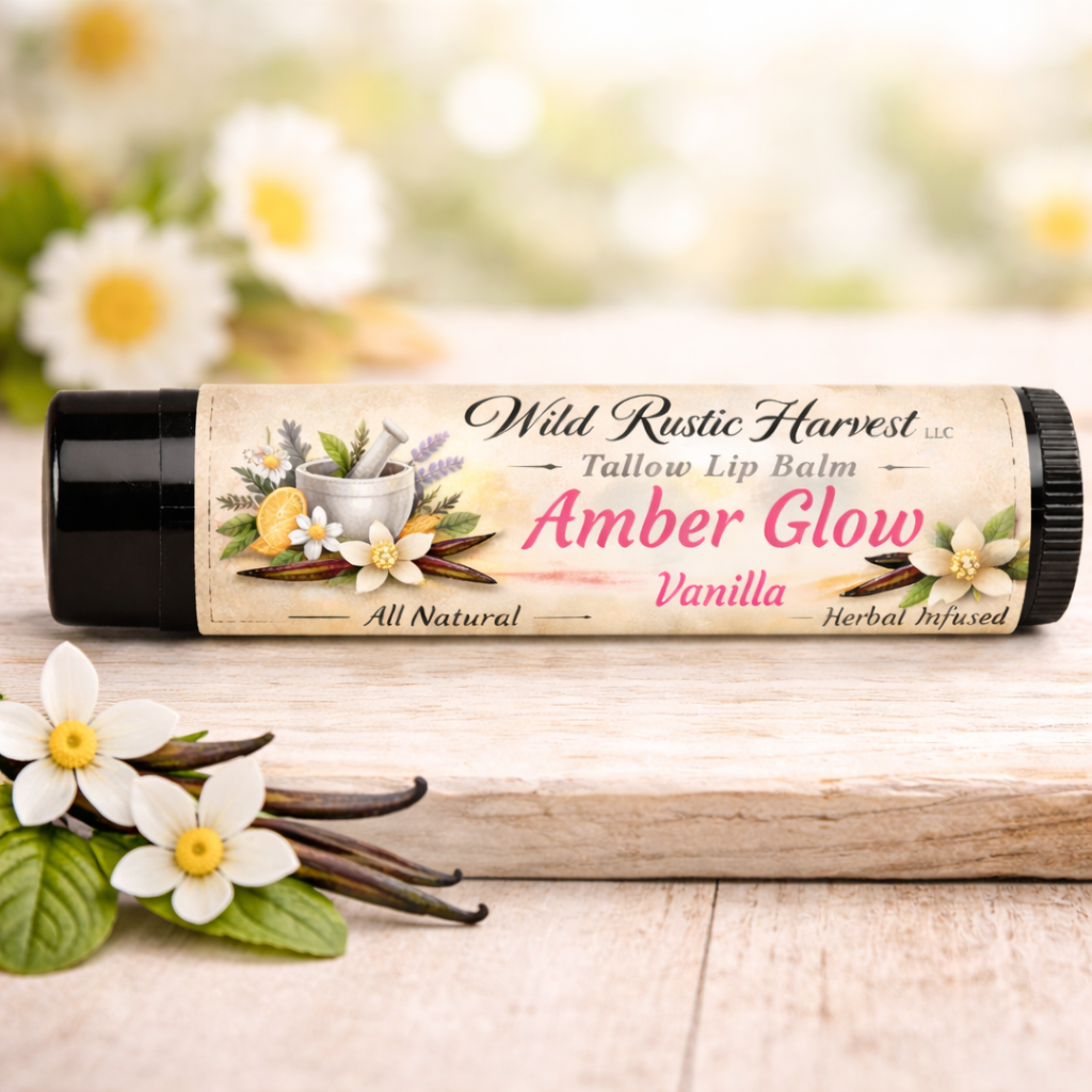 Herbal Tallow Lip Balm | Amber Glow
