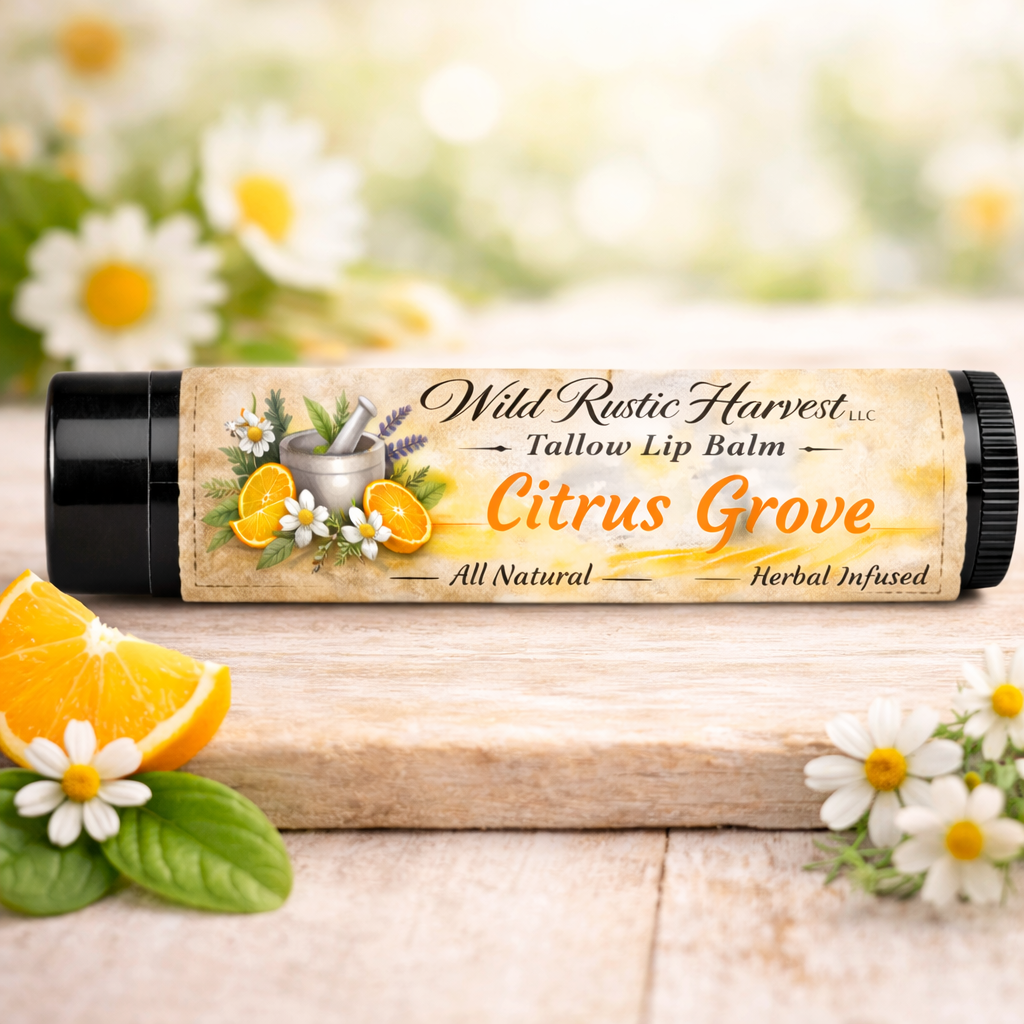 Herbal Tallow Lip Balm | Citrus Grove