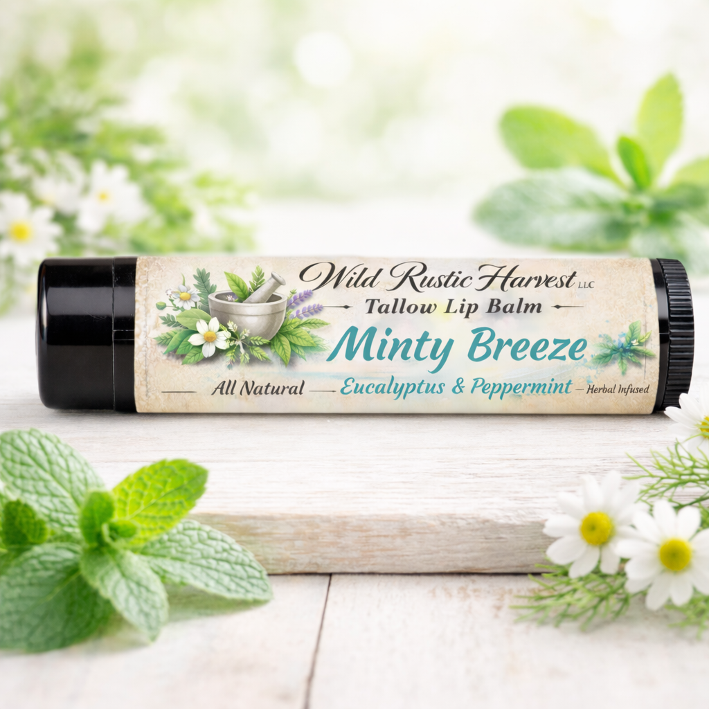 Herbal Tallow Lip Balm | Minty Breeze